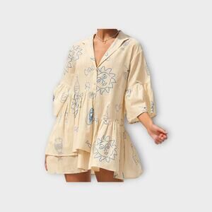 Commense Oversized Sun Print Short Dress – NWT, Size S